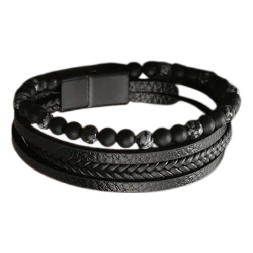 Energesens Bracelet Homme en Obsidienne 1