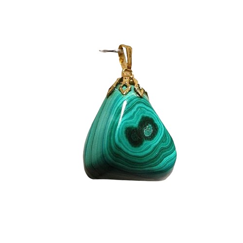 Pendentif Pierre Roulée Malachite