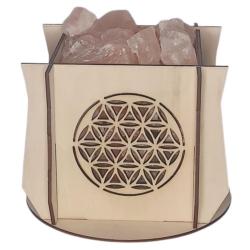 ILLUMINESENS Lampe de sel de l'Himalaya Modèle Fleur de Vie