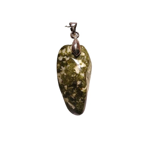 Pendentif Pierre Roulée Epidote