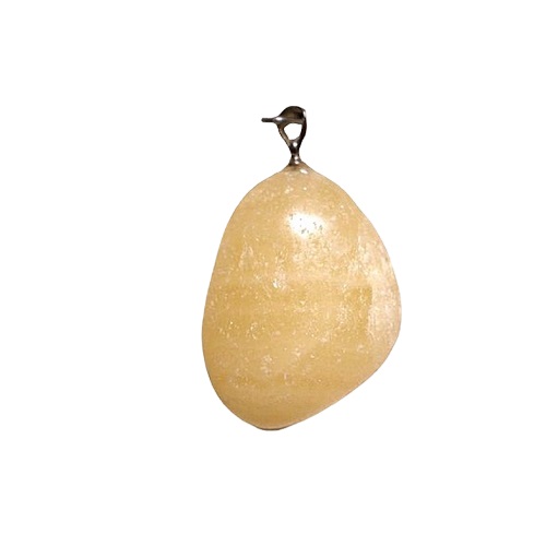 Pendentif Pierre Roulée Calcite jaune