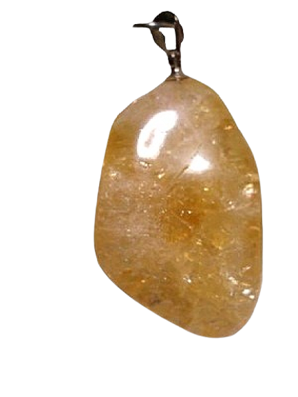 Pendentif Pierre Roulée Citrine