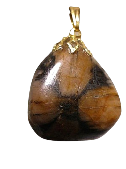 Pendentif Pierre Roulée Chiastolite