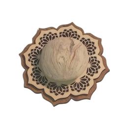 ILLUMINESENS Socle en tilleul 2 + Galet senteur au choix