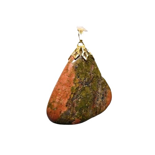 Pendentif Pierre Roulée Unakite