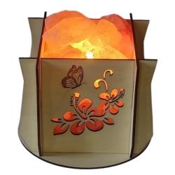 ILLUMINESENS Lampe de sel de l'Himalaya Modèle Papillon