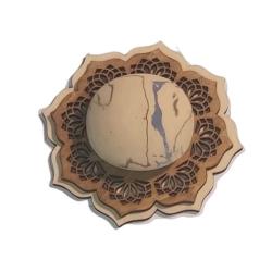 ILLUMINESENS Socle en tilleul 4 + Galet senteur au choix