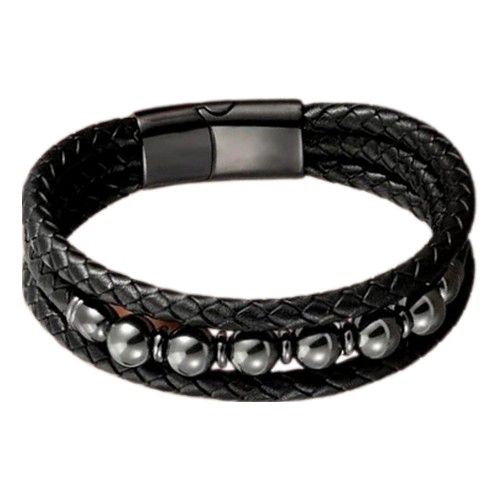 Energesens Bracelet Homme  Hématite 1