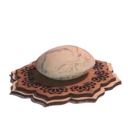 ILLUMINESENS Socle en tilleul 4 + Galet senteur au choix