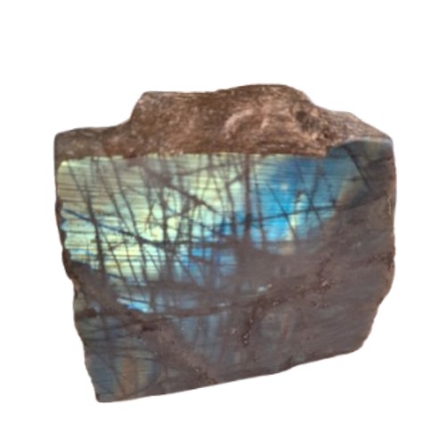 Energesens 2 faces polies coupe brut Labradorite N° 2